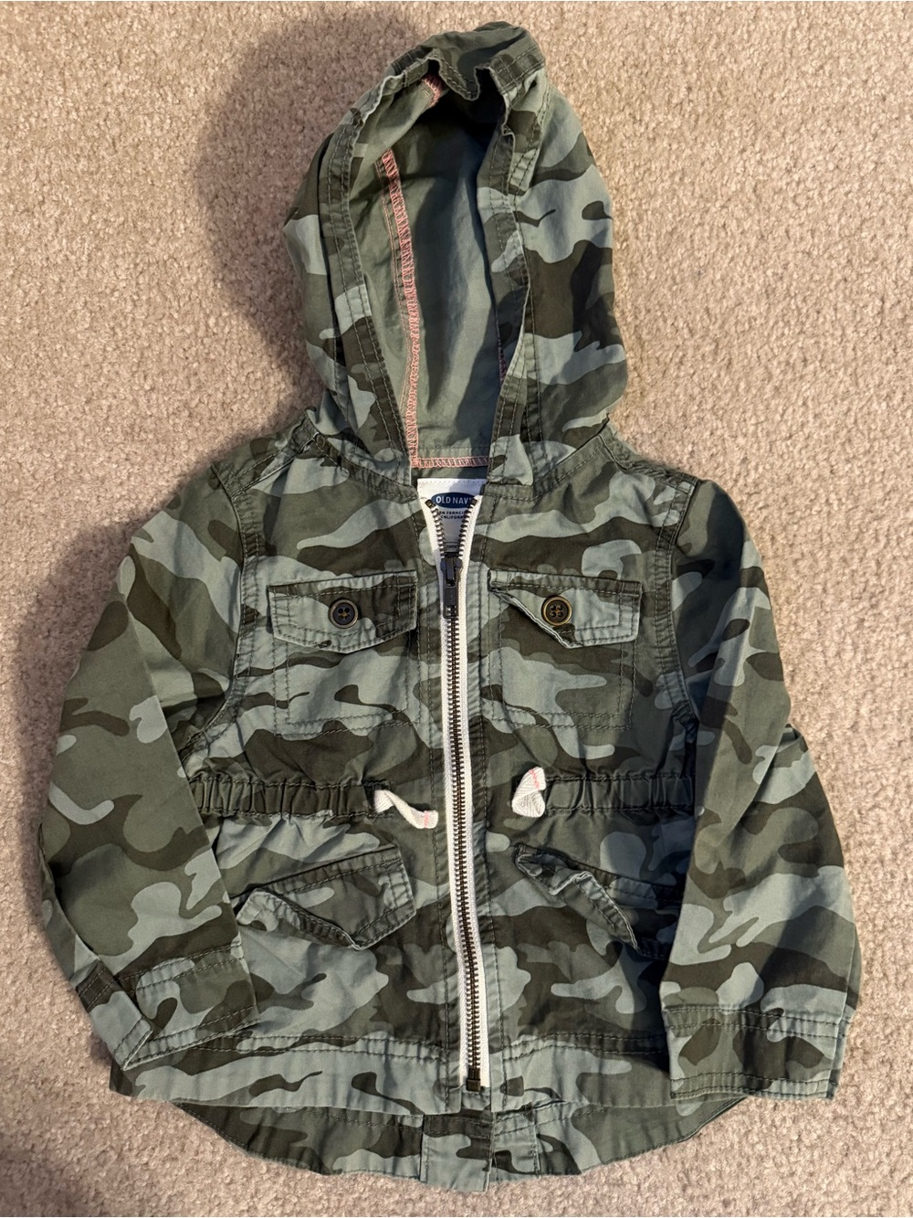 Old Navy Toddler Girls’ Camouflage Hooded Zip Jacket - 2T